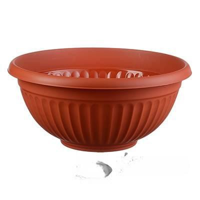 Кашпо-миска ЛИВИЯ 500мм 20л КОРИЧНЕВЫЙ М3195 х1