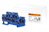 TDM Двухуровневый зажим клеммный безвинтовой (ДЗКБ) 4 мм2 40А синий (20!) SQ0822-0071