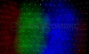 Гирлянда-сетка ул. 2х1,5м, черн. ПВХ, 240LED разноцветн. 215-029 Neon Night