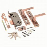 АЛЛЮР 126/1 AC ст.медь 5кл М/О расстояние 70мм 1-ригель Замок врезной с/руч (12)