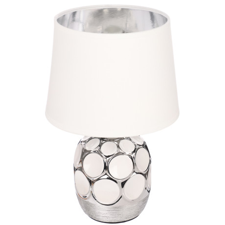 BY Светильник переносной настольный Патры, 40Вт, 28 см, Е14, 230В, керамика, текстиль, белый