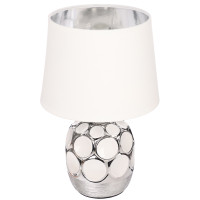 BY Светильник переносной настольный Патры, 40Вт, 28 см, Е14, 230В, керамика, текстиль, белый