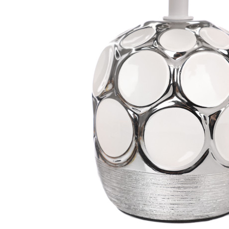 BY Светильник переносной настольный Патры, 40Вт, 28 см, Е14, 230В, керамика, текстиль, белый