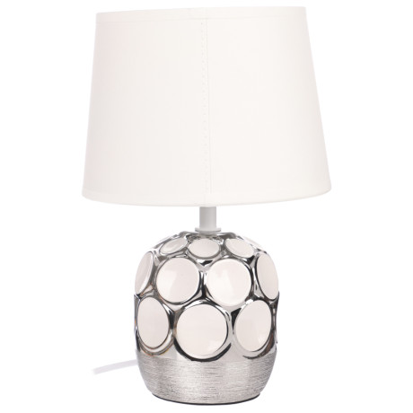 BY Светильник переносной настольный Патры, 40Вт, 28 см, Е14, 230В, керамика, текстиль, белый