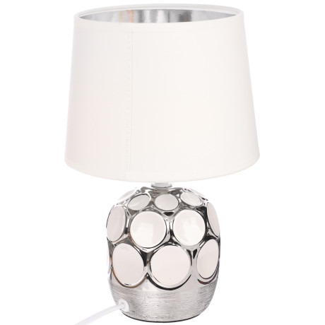 BY Светильник переносной настольный Патры, 40Вт, 28 см, Е14, 230В, керамика, текстиль, белый