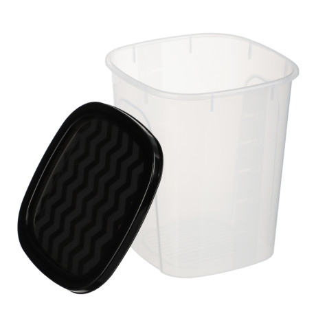 Контейнер для сыпучих продуктов НУТ квадратный 1,2 л, пластик