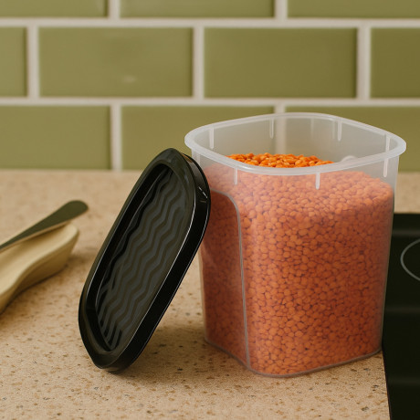 Контейнер для сыпучих продуктов НУТ квадратный 1,2 л, пластик