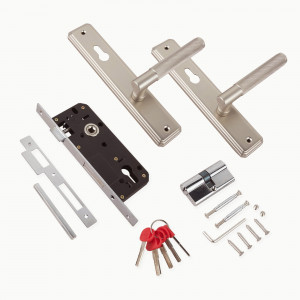 Замок врезной с/руч БУЛАТ ЗВ4-1.02.08 ФЕРОНА матовый никель 5 перф.кл.(12)