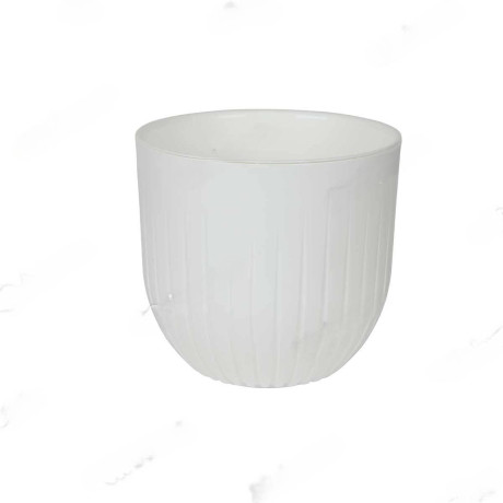 Горшок с вкладкой АЛЬФА 1,4л Белый А13-10 х15