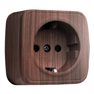 EKF Минск роз. ОУ 1 мест. темное дерево (ДУБ) 16А (земля) EGR16-028-40