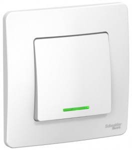 Systeme Electric BLANCA выкл. СУ 1 кл. 6А бел. (пл.осн., инд.) BLNVS006111 (10!)