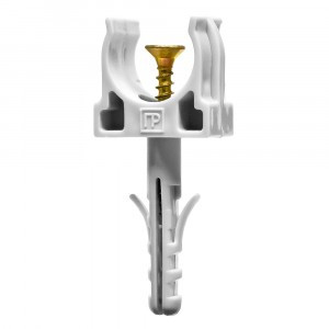 Промрукав Крепеж-клипса с дюбелем и саморезом серая d 16 (уп. 10шт/900шт, цена за 1шт) PR13.0307