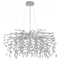 ODEON LIGHT 4970/10 HALL ODL24 523 матов.серебр./алюмин./хрусталь Люстра G9 10x40W DELICA 89