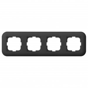 OVIVO Рамка СУ 4 местн. LOFT, черный металлик, 404-170017-228