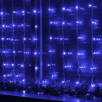 Гирлянда-занавес св/д 3х2м 160LED синий, провод прозрач ULD-C3020-160/DTA BLUE IP20 Uniel