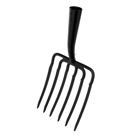 Вилы 6 - и рогие, копальные, 195х220 мм, кованые, без черенка, Арти,