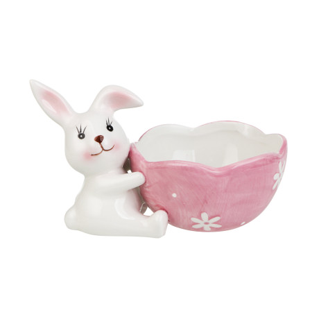 Конфетница тм LADECOR "Кролики" 11x16x9 см, 2 цвета