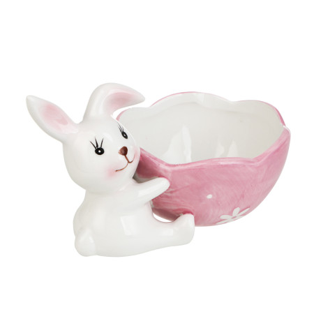 Конфетница тм LADECOR "Кролики" 11x16x9 см, 2 цвета