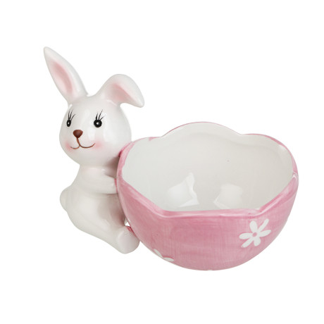Конфетница тм LADECOR "Кролики" 11x16x9 см, 2 цвета