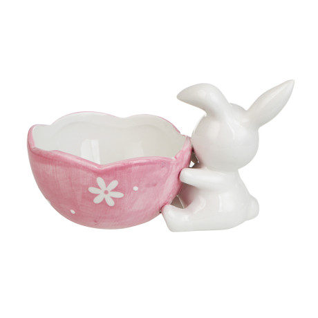 Конфетница тм LADECOR "Кролики" 11x16x9 см, 2 цвета