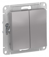 Systeme Electric AtlasDesign мех. выкл. СУ 2 кл. алюм. (пл.осн.) ATN000351 (10!)