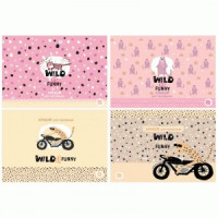 Альбом для рисования 12л., А4, на скрепке BG &quot;Дикие и смешные&quot; Арт.339399