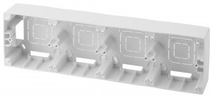 ЭРА 12 коробка-переходник ОУ для накл. монтажа 4 пост. роз. СУ белый 12-6104-01 5929