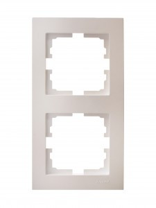 Lezard VESNA рамка СУ 2 мест. (вертик) перламутр 742-3000-152
