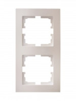 Lezard VESNA рамка СУ 2 мест. (вертик) перламутр 742-3000-152