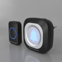 Elektrostandard Звонок беспроводной 200м 74х74х74 чёрный DBQ25M WL IP44 a047174