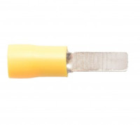 EKF Наконечник штыревой плоский изол. НШПИ 2.5-6.0 желтый (уп.50шт, цена за уп)