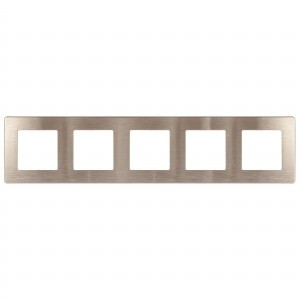 ЭРА 12 рамка СУ 5 мест. САТИН, шампань 12-5105-04 9233