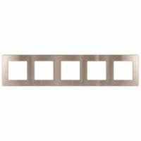 ЭРА 12 рамка СУ 5 мест. САТИН, шампань 12-5105-04 9233