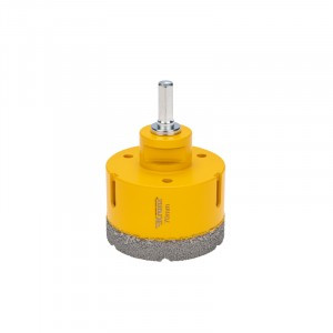 KRANZ Коронка алмазная по керамограниту/железобетону М14 вакуумное спекание 70мм, для УШМ KR-92-1026