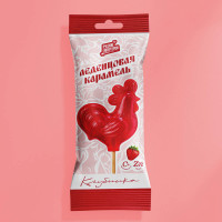 BY Русские Супергерои БАД Петушок Леденцовая карамель с цинком и витамином С со вкусом клубники, 17г