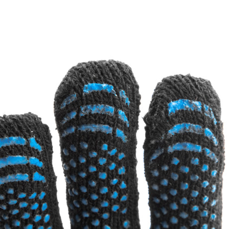 Перчатки хлопкоэфирные плюшевые, ПВХ "Точка", 7 кл, 55 гр Сибртех