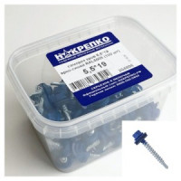 Саморез кровельный 5,5*19 ярко-синий RAL5005 (100 шт EC) (цена за уп) НАКРЕПКО 204806