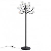 ODEON LIGHT 5090/12F MODERN ODL25 561 черн. мат./белый/фарфор Торшер G4 LED 12x5W GARDI