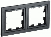 IEK BRITE Рамка СУ 2 мест. РУ-2-БрЧ черный BR-M22-K02