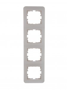 Lezard KARINA LIFE рамка 4 мест. (верт.) б/вст крем (ABS) 708-0300-154