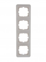 Lezard KARINA LIFE рамка 4 мест. (верт.) б/вст крем (ABS) 708-0300-154