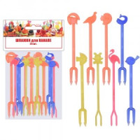 Шпажки д/канапе "Зоопарк", н-р 20шт/уп,цена за уп,86мм(кратность 10шт!!!), пластик МГ76-70 Мультидом