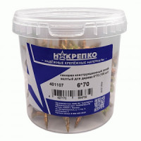 Саморез конструкционный потай желтый для дерева 6*70 Torx 30 (100 шт) 1/6 НАКРЕПКО 401107