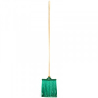 Метла плоская распушенная синтет,ворс 27см,черенок(резьба евро,d=2,2см,120см,дерево),360674/ Vega