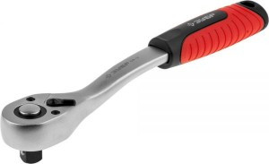 Трещотка ЗУБР "МАСТЕР" д/торц голов (1/4"), Cr-V, 72 зубца, хром покр zu27730-1/4