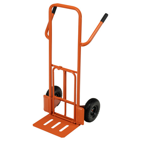 Тележка ручная двухколесная TTP2-01.00.000, грузоподъемность 190 кг, пневматические колеса d 260 мм, платформа 580 х 290 мм Сибртех