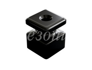 МЕЗОНИНЪ РЕТРО Изолятор квадрат фарфор (керамика) D18,5х24мм черный (уп.30шт, цена за шт) GE80025-