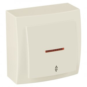 Nilson выкл. 1 кл. ОУ (инд.) (проходной), Themis, крем 26121008