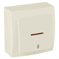 Nilson выкл. 1 кл. ОУ (инд.) (проходной), Themis, крем 26121008