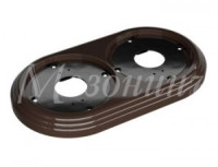 МЕЗОНИНЪ РЕТРО УСАДЬБА Рамка 2-местная ABS-пластик КОРИЧ.,  GE30702-04